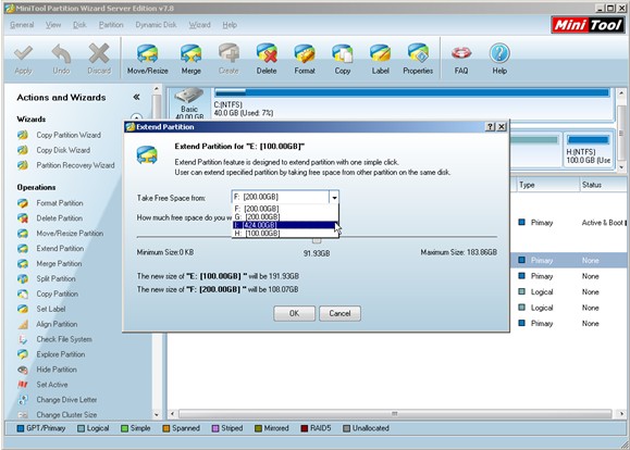 best free partition software windows server 2012