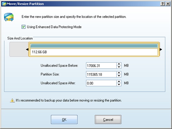 Windows 2003 server resize partition