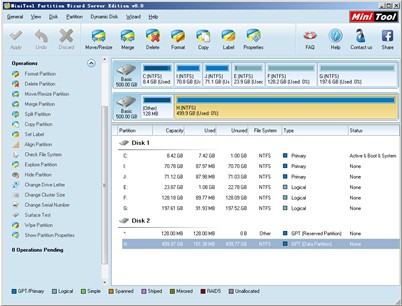 Partition Manager for Server 2008