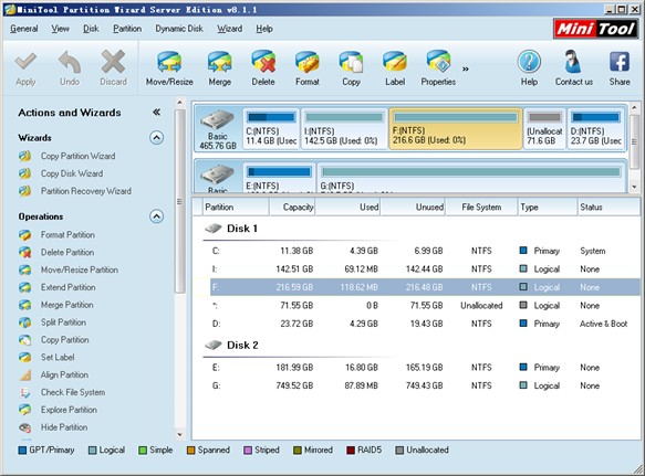 Windows partition tool