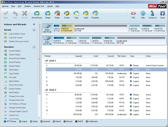 Windows server 2003 partition software