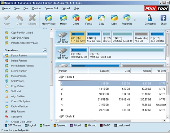 Use-MiniTool-to-format-a-partition-in-Windows-Server-2008