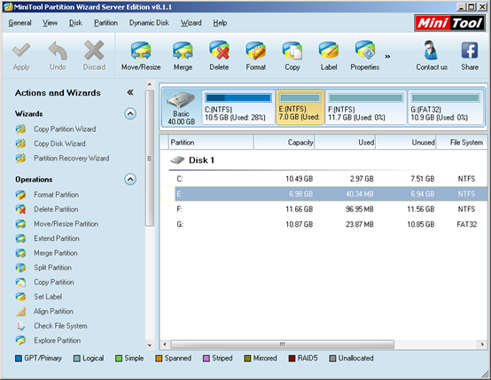 Main-interface-of-partition-software-for-Windows-SBS-2003