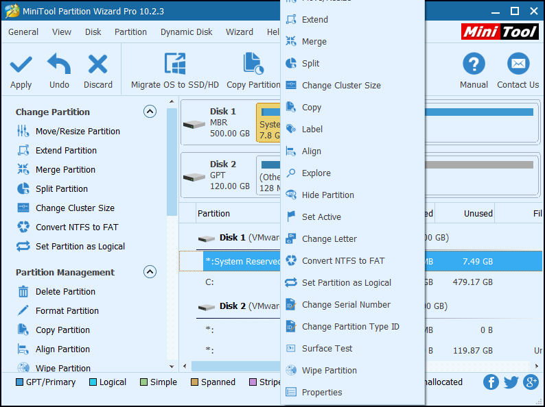 how to expand system reserved partition